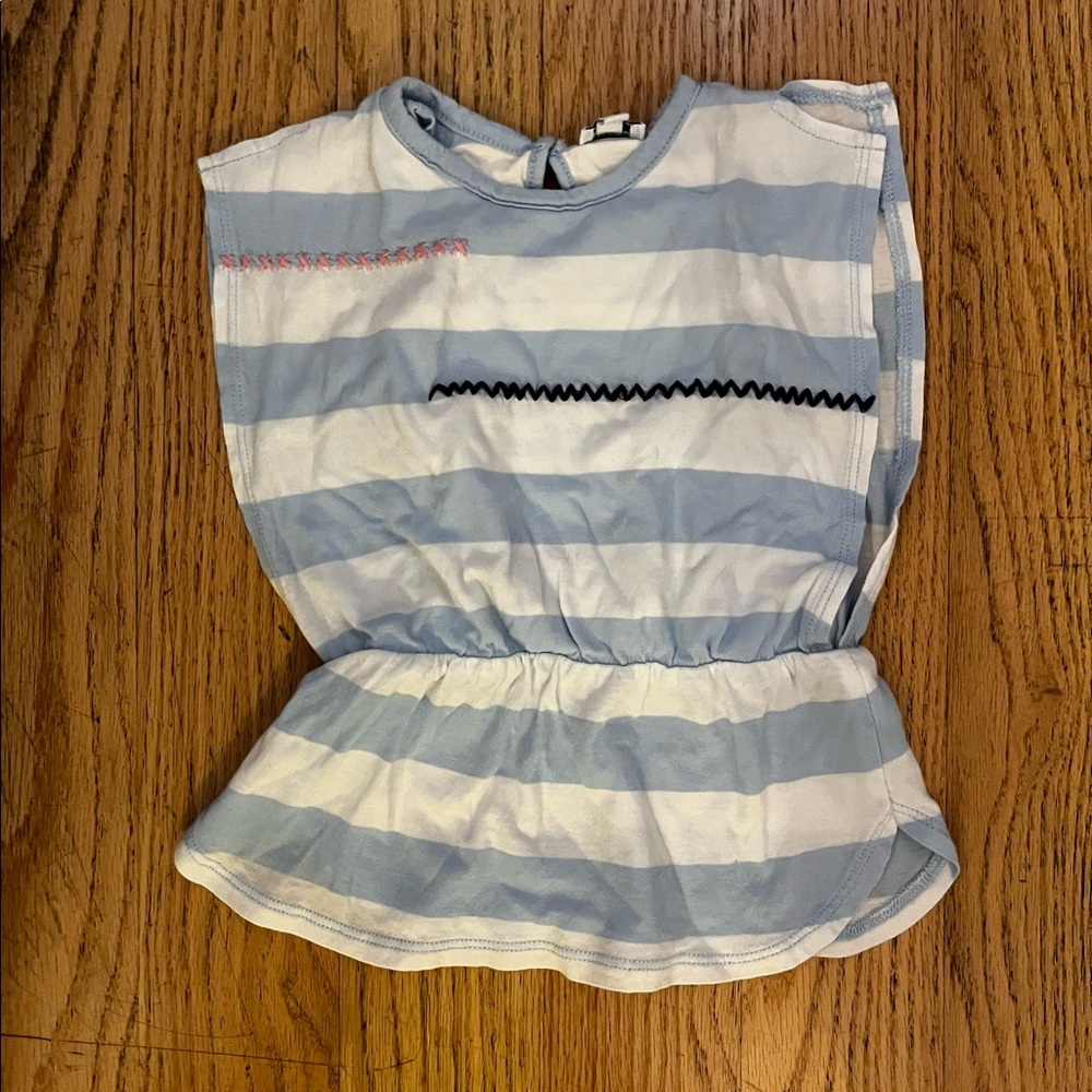 Splendid Blue and White Striped Tunic